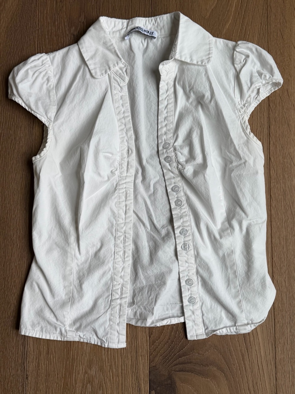 Princess Polly White Collared Blouse